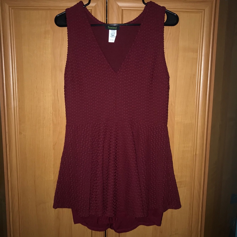 Burgundy Romper Suit